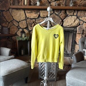 Vibrant Yellow Heart Sweatshirt